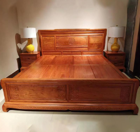 Furnitur kamar tidur bergaya Cina mempercantik rumah. Keterampilan dan tindakan pencocokan yang cocok untuk tempat tidur ruang tamu Luohan
